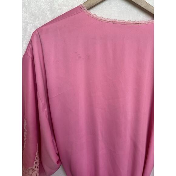 Vintage Victoria's Secret Lace Satin Penquoir Robe Cami Slip Dress Size S Set - Picture 11 of 16